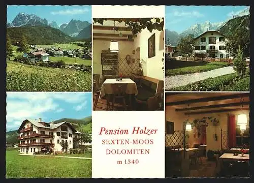 AK Sexten-Moos, Pension Holzer, Bes. Max und Regina Holzer