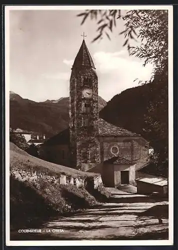 AK Courmayeur, La Chiesa, Ansicht der Kirche