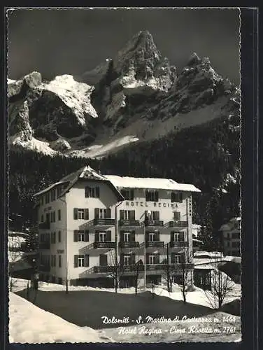 AK S. Martino di Castrozza /Dolomiti, Hotel Regina, Cima Rosetta