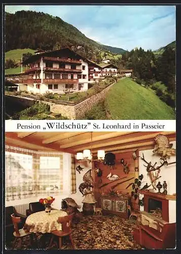 AK St. Leonhard in Passeier, Pension Wildschütz, Bes. Fam. Alois Pixner