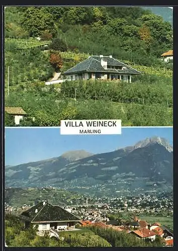 AK Marling b. Meran, Pension Villa Weineck, Bes. Fam. Hans Ladurner, A.-Pattis-Strasse 19