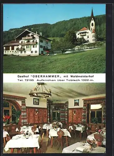 AK Toblach, Aufkirchen, Gasthof Oberhammer mit Waldmeisterhof