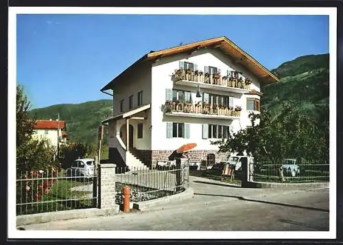 AK Naturns b. Meran, Pension Haus Bergfreund, Bes. Josef Götsch, Bahnhofstrasse 153