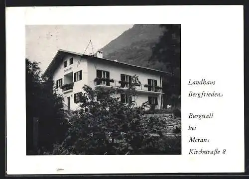 AK Burgstall, Pension Landhaus Bergfrieden, Kirchstrasse 4