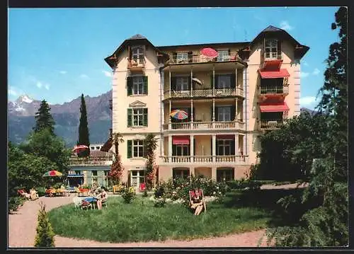 AK Meran, Obermais, Hotel-Garni Leichterhof, Bes. Fam. Kofler, Leichtergasse 10