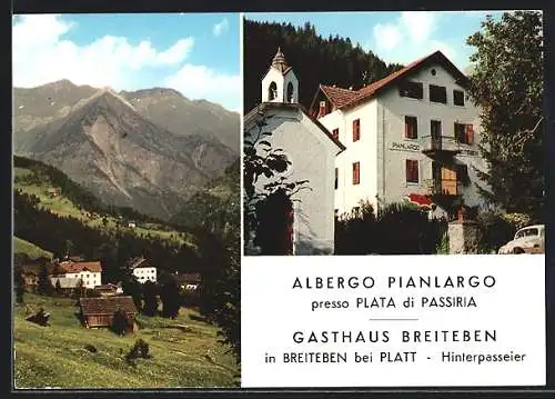 AK St. Martin in Passeier, Gasthaus Breiteben, Ortsansicht