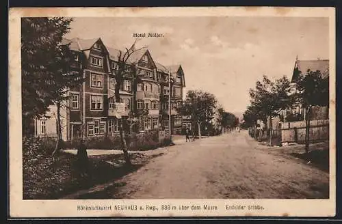 AK Neuhaus a. Rwg., Hotel Müller, Eisfelder Strasse