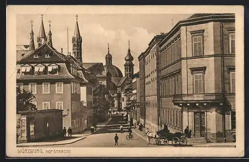 AK Würzburg, Blick in die Hofstrasse