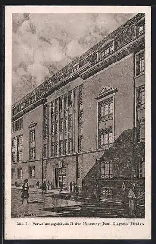AK Hannover-Linden, Verwaltungsgebäude II der Hanomag, Paul Klaproth-Strasse