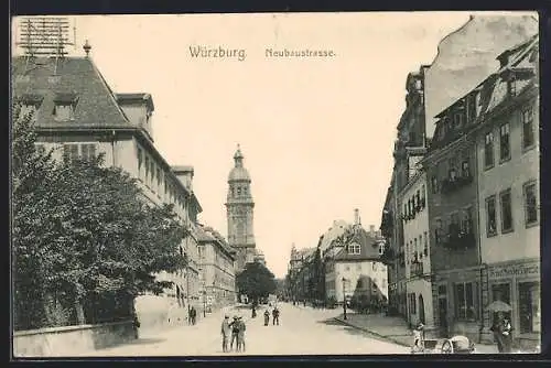 AK Würzburg, Blick in die Neubaustrasse