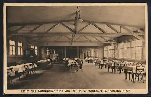 AK Hannover, Heim des Naturheilvereins von 1891 E. V., Ohestr. 6-6E, Innenansicht