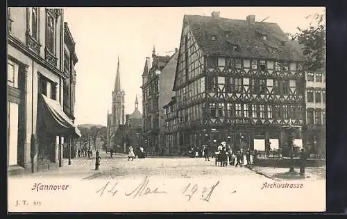 AK Hannover, Blick in die Archivstrasse