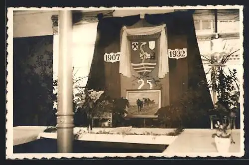 Foto-AK Wasseralfingen, Jubiläumskarte 1932 mit Stadtwappen