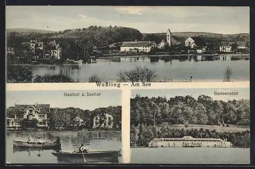 AK Wessling am See, Gasthof z. Seehof, Badeanstalt