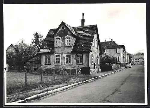 Foto-AK Aalen, Altes Arbeiterhaus in der Schelmenstrasse