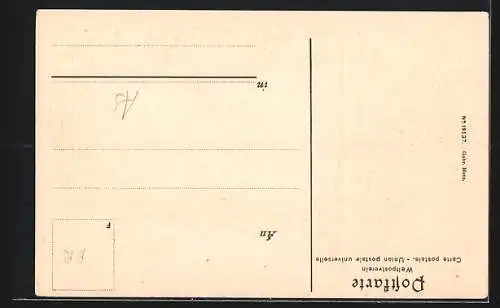 Passepartout-Lithographie Dobel / Schwarzwald, Ortsansicht mit Kirche, Auerhahn