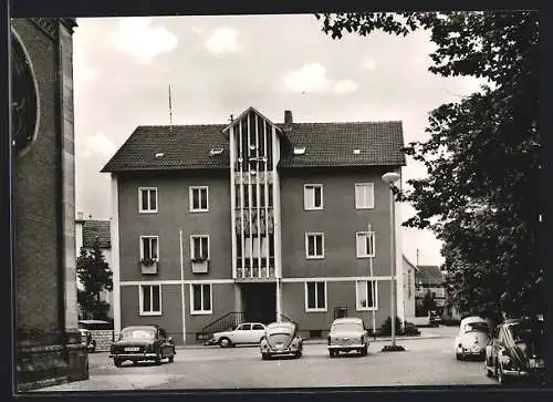 AK Wasseralfingen, Rathaus, VW-Käfer