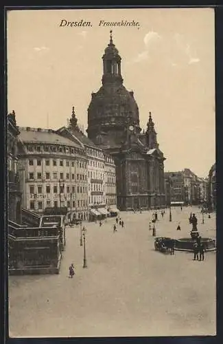 AK Dresden, Hotel Stadt Berlin, Frauenkirche