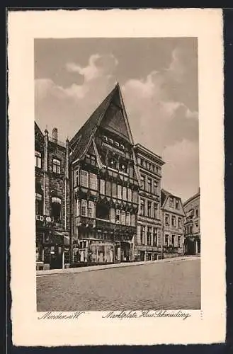 AK Minden i. W., Marktplatz, Haus Schmieding