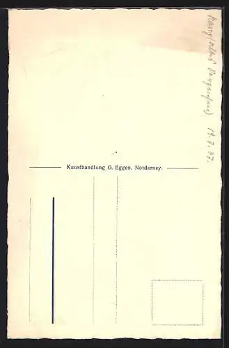 AK Norderney, Denkmal mit Dünen