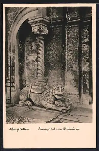 AK Königslutter, Löwenportal am Kaiserdom