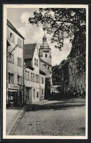 AK Schwarzenberg i. Erzgeb., Untere Schlossstrasse, Volksstimme