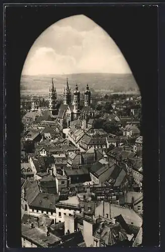 AK Naumburg /Saale, Blick von der Wenzelskirche auf den Dom