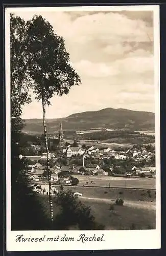 AK Zwiesel / Bayern, Ortsansicht mit Rachel
