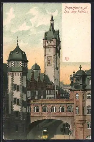 AK Alt-Frankfurt, Neues Rathaus aus der Vogelschau