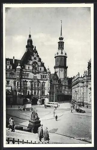 AK Dresden, Georgentor und Denkmal
