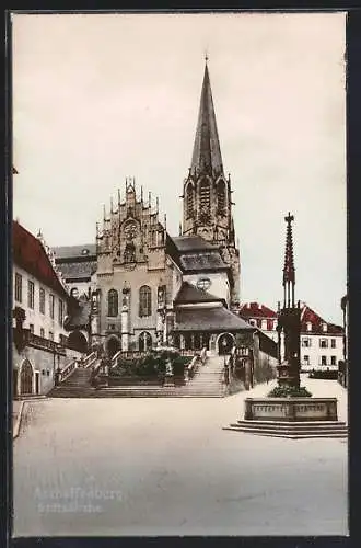 AK Aschaffenburg, Partie an der Stiftskirche