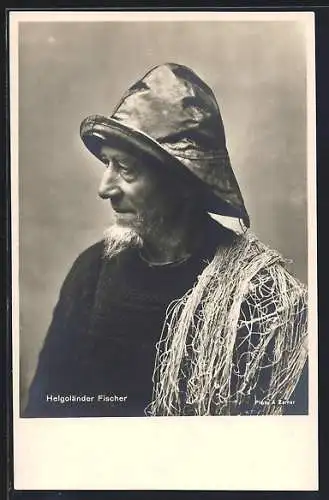 AK Helgoländer Fischer mit Hut
