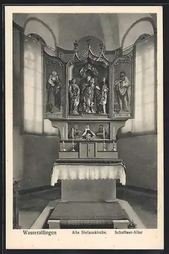 AK Wasseralfingen, Schaffner-Altar in der alten Stefanskirche