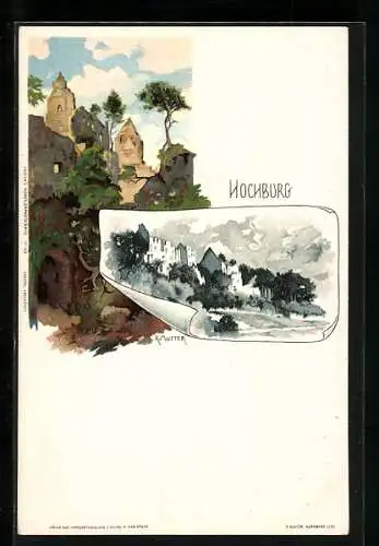 Künstler-AK Karl Mutter: Emmendingen, Emmendingener Hochburg
