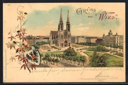 Lithographie Wien I, Votiv Kirche