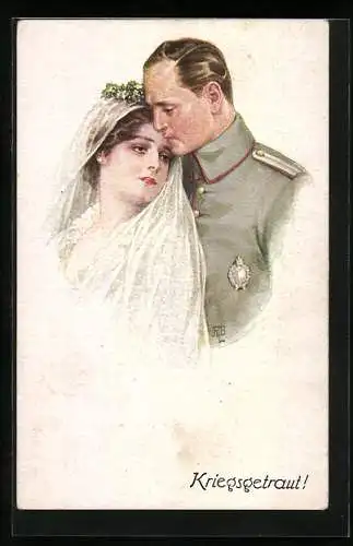 AK Pilot und Frau nach der Hochzeit