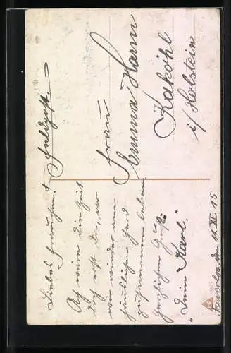 AK Soldatenliebe, Mein Lieb ist weit ach weit von hier