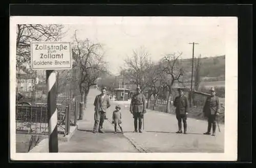 AK Zollstrasse zum Zollamt Goldene Bremm