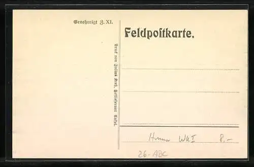 Künstler-AK sign. Schellmann: Frühling im Schützengraben