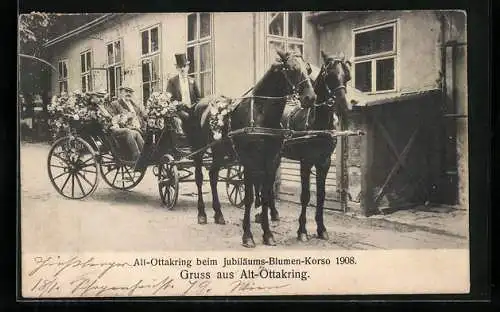 AK Wien, Alt-Ottakring beim Jubiläums-Blumen-Korseo 1908