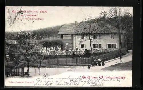 AK Wien, Mottl`s Restaurant und Meierei am Predigtstuhl in der Wilhelminenstrasse