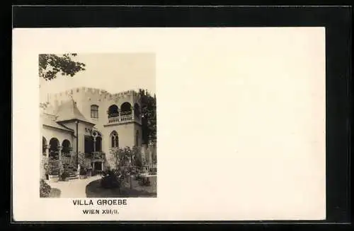 AK Wien, Villa Groebe mit Garten
