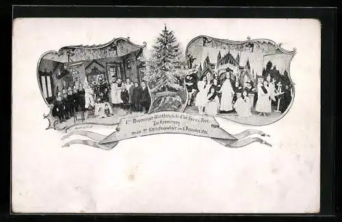 AK Wien, 1. Neupenzinger Wohltätigkeits-Club Herz & Sinn, Weihnachtsfeier 1901