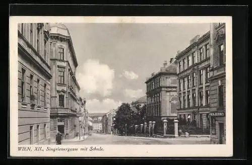 AK Wien, Singrienergasse mit Schule