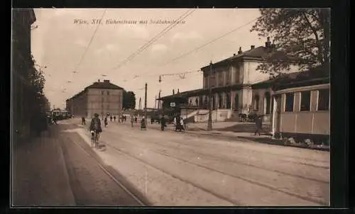AK Wien, Eichenstrasse mit Südbahnstrasse