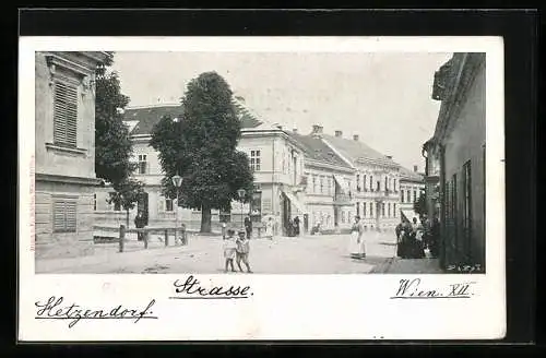 AK Wien, Hetzendorf, Strassenpartie mit Geschäften