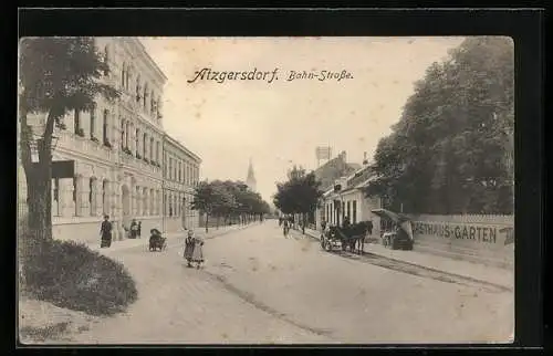 AK Wien, Atzgersdorf, Gasthaus-Garten, Bahn-Strasse