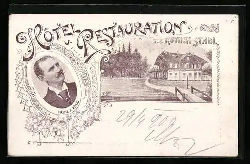 AK Wien, Hotel u. Restaurant zum Rothen Stadl von Franz X. König