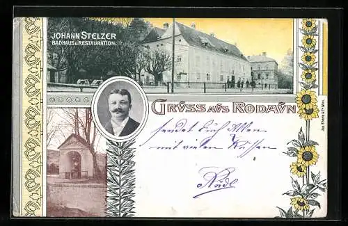 AK Wien-Rodaun, Stelzer`s Hotel-Restaurant und Badhaus