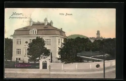 AK Wien, Mauer, Villa Braun in der Promenadegasse